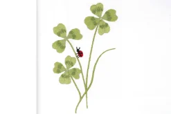 TriChi Design Place Settings & Linens|Four Leaf Clover Collection in Light Green, Set of 2