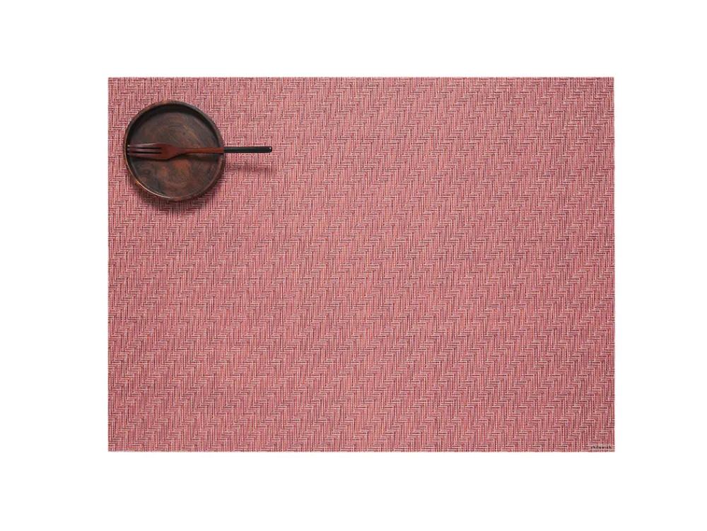 Chilewich Place Settings & Linens|Foxtail Rectangular Placemat in Raspberry