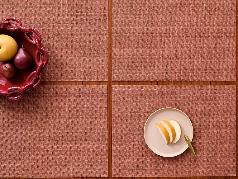 Chilewich Place Settings & Linens|Foxtail Rectangular Placemat in Raspberry
