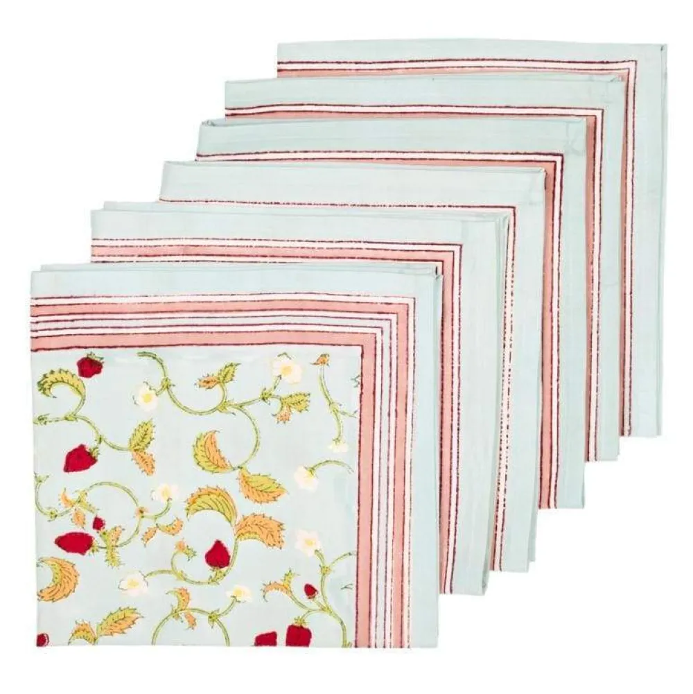 Couleur Nature Place Settings & Linens|Fraises des Bois Napkins, Set of 6