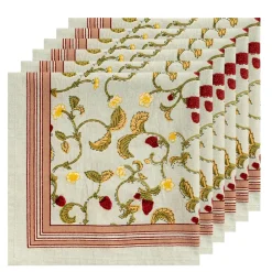 Couleur Nature Place Settings & Linens|Fraises des Bois Napkins, Set of 6