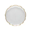 Costa Nova Dinnerware|Francesca Collection Dinner Plates in Gold, Set of 6
