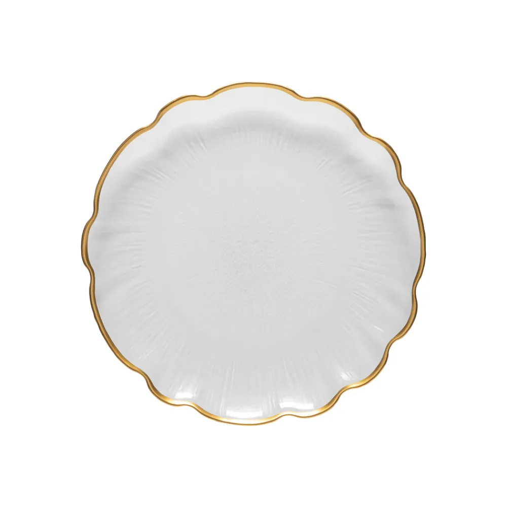 Costa Nova Dinnerware|Francesca Collection Dinner Plates in Gold, Set of 6
