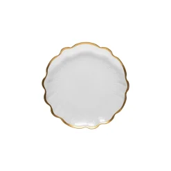 Costa Nova Dinnerware|Francesca Collection Salad Plates in Gold, Set of 6