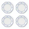 Two's Company Dinnerware|French Blue Bamboo Touch Salad & Dessert Plate, Set of 4