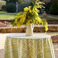 Couleur Nature Place Settings & Linens|French Tablecloth Avignon Pistache