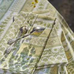 Couleur Nature Place Settings & Linens|French Tablecloth Avignon Pistache