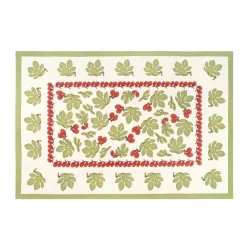 Couleur Nature Place Settings & Linens|French Tablecloth Fig Red & Green