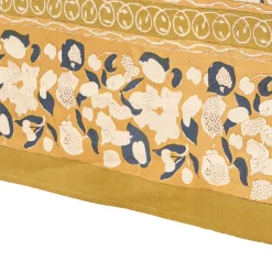 Couleur Nature Place Settings & Linens|French Tablecloth Forest Harvest Mustard & Blue