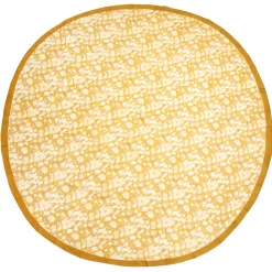 Couleur Nature Place Settings & Linens|French Tablecloth Forest Harvest Grey & Mustard