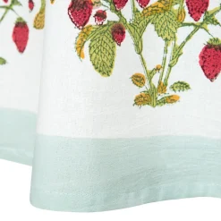 Couleur Nature Place Settings & Linens|French Tablecloth Fraises des Bois Bleu