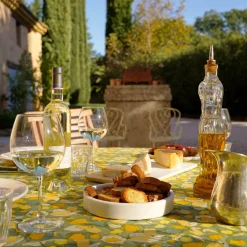 Couleur Nature Place Settings & Linens|French Tablecloth Fruit Yellow & Green