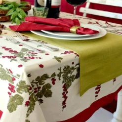 Couleur Nature Place Settings & Linens|French Tablecloth Gooseberry