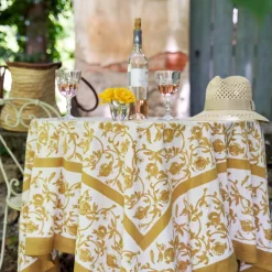 Couleur Nature Place Settings & Linens|French Tablecloth Granada Mustard
