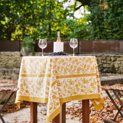 Couleur Nature Place Settings & Linens|French Tablecloth Granada Mustard