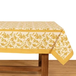 Couleur Nature Place Settings & Linens|French Tablecloth Granada Mustard