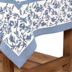 Couleur Nature Place Settings & Linens|French Tablecloth Granada Cornflower Blue