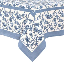 Couleur Nature Place Settings & Linens|French Tablecloth Granada Cornflower Blue
