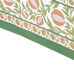 Couleur Nature Place Settings & Linens|French Tablecloth Grenadine Orange & Green