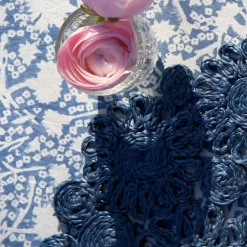 Couleur Nature Place Settings & Linens|French Tablecloth Meadows Bleu