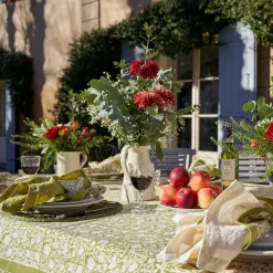 Couleur Nature Place Settings & Linens|French Tablecloth Meadows Vert