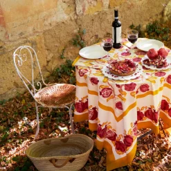 Couleur Nature Place Settings & Linens|French Tablecloth Pomegranate