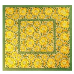 Couleur Nature Place Settings & Linens|French Tablecloth Sunflower Yellow & Green