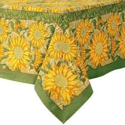 Couleur Nature Place Settings & Linens|French Tablecloth Sunflower Yellow & Green