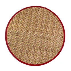 Couleur Nature Place Settings & Linens|French Tablecloth Winter Garden Wreath Red & Green