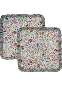 Coco & Wolf Place Settings & Linens|Frill Napkin Set Made With Liberty Fabric in in Linen Garden