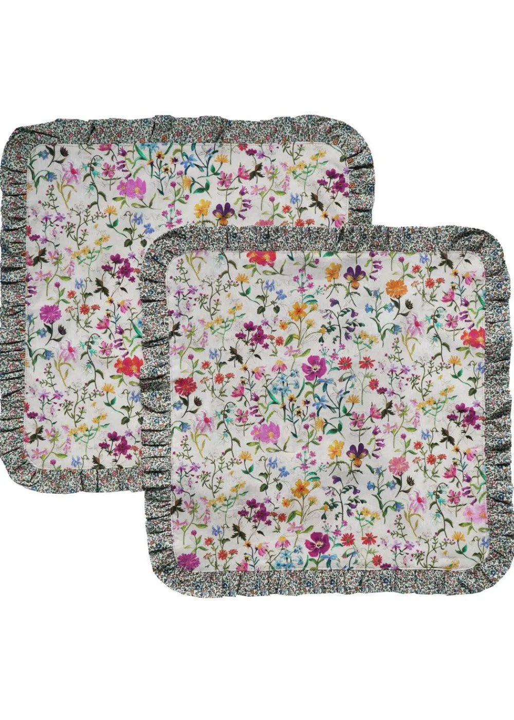 Coco & Wolf Place Settings & Linens|Frill Napkin Set Made With Liberty Fabric in in Linen Garden