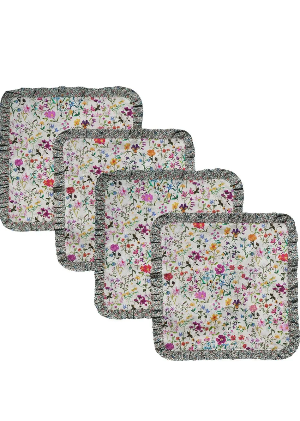 Coco & Wolf Place Settings & Linens|Frill Napkin Set Made With Liberty Fabric in in Linen Garden