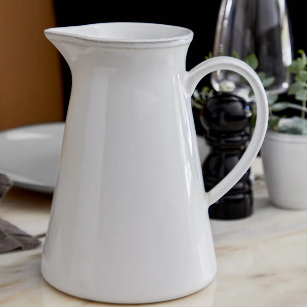 Costa Nova Glassware|Friso Collection Pitcher 56 oz. in White
