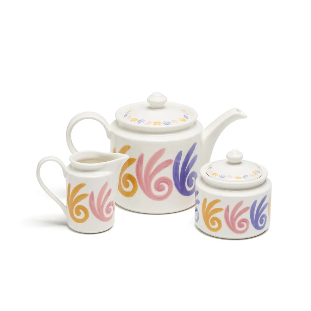 Themis Z Dinnerware|Gaia Purple & Pink Tea Set