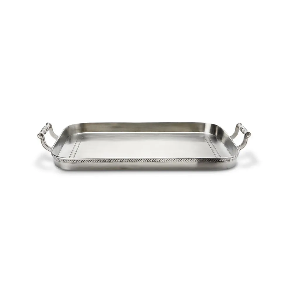 Match Silver|Dinnerware|Gallery Tray with Handles, Medium