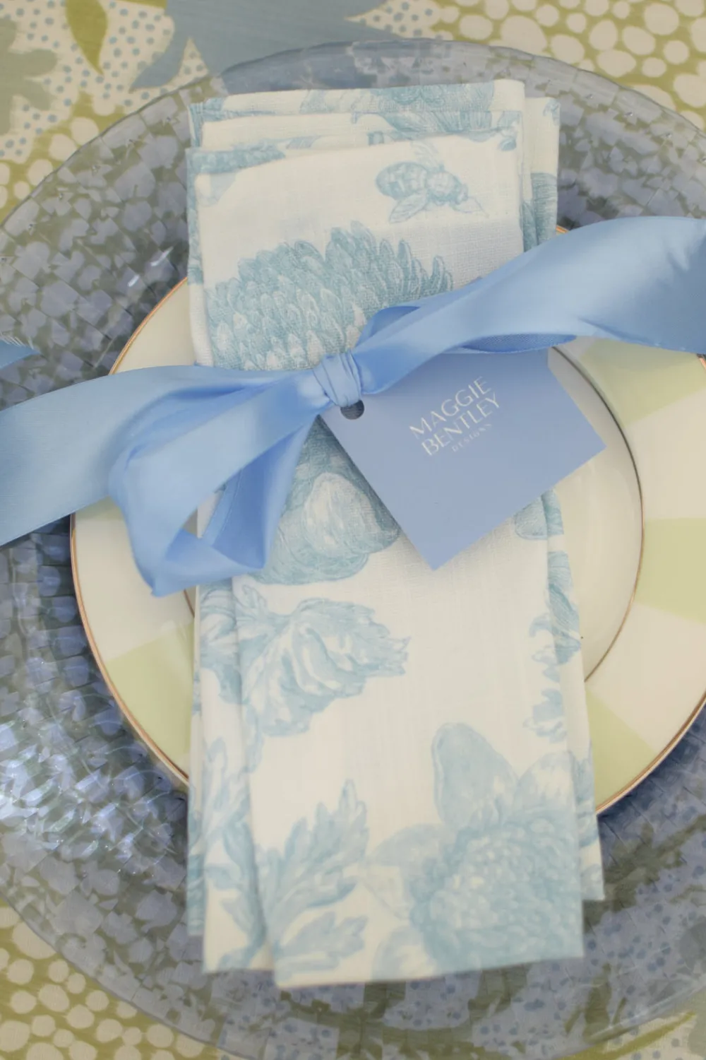 Maggie Bentley Designs Place Settings & Linens|Garden Toile Napkins, Set of 4