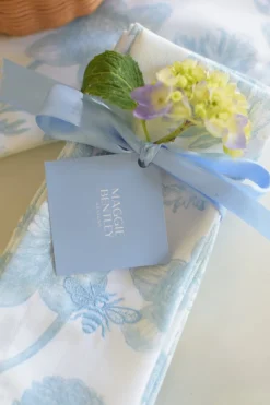 Maggie Bentley Designs Place Settings & Linens|Garden Toile Napkins with Embroidered Bee, Set of 4