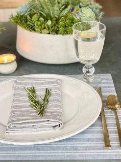 Proper Table Co. Place Settings & Linens|George Gray Stripe Placemat