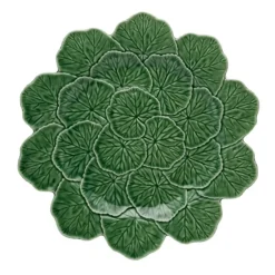 Bordallo Pinheiro Dinnerware|Geranium Charger Plate Green