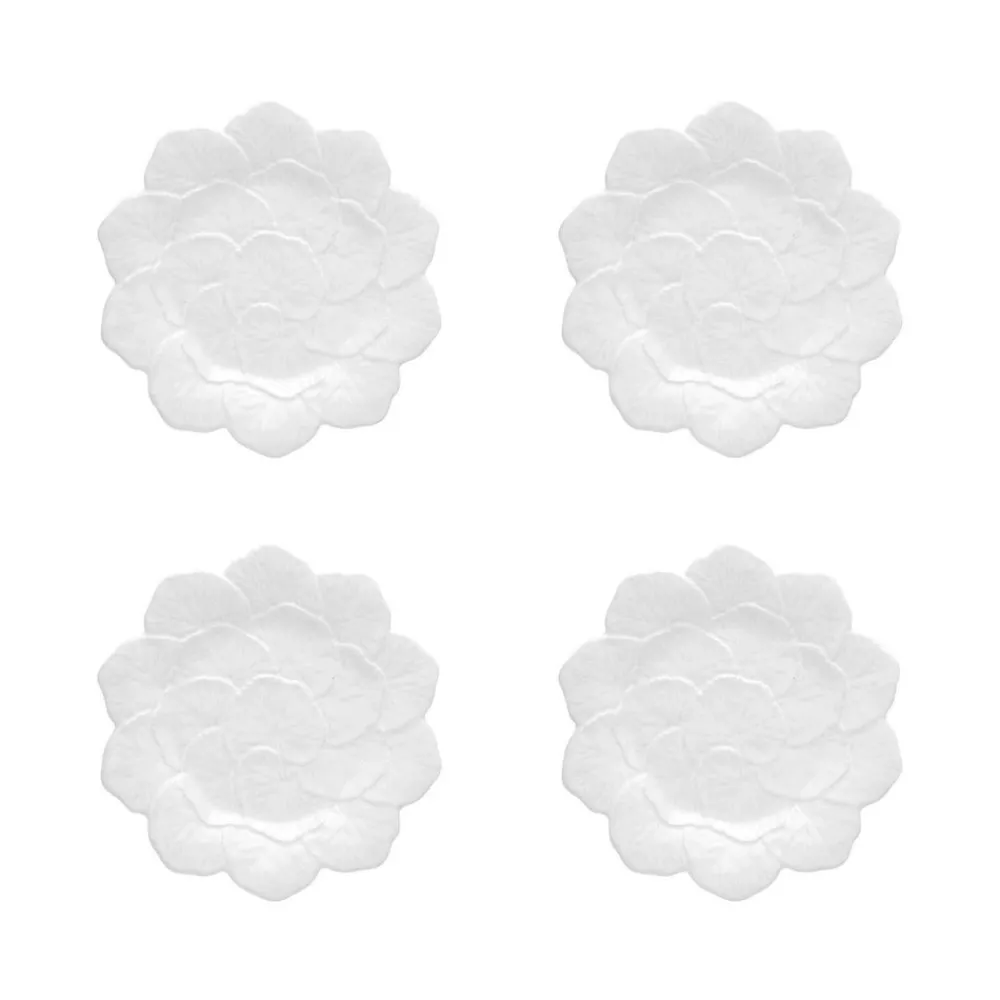 Bordallo Pinheiro Dinnerware|Geranium Dessert Plate 22", Set of 4