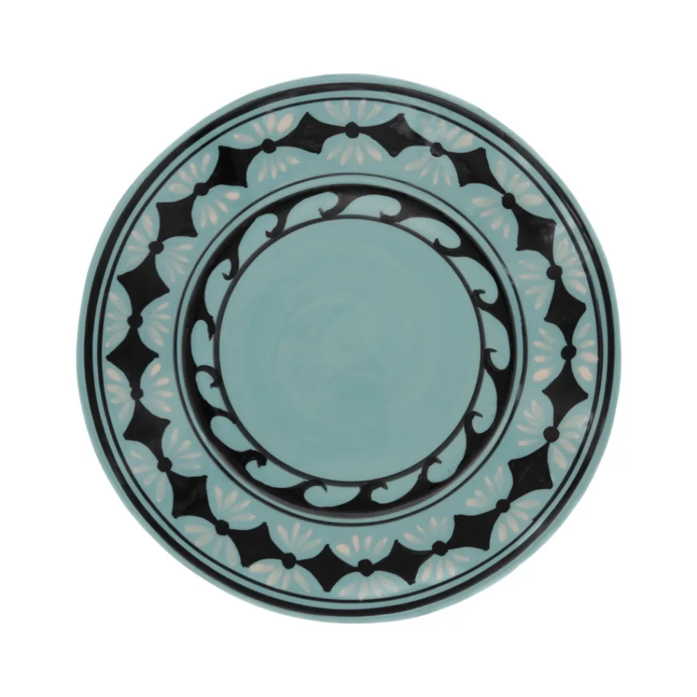 Carolina Irving and Daughters Dinnerware|Gigi Aqua Dessert Plate
