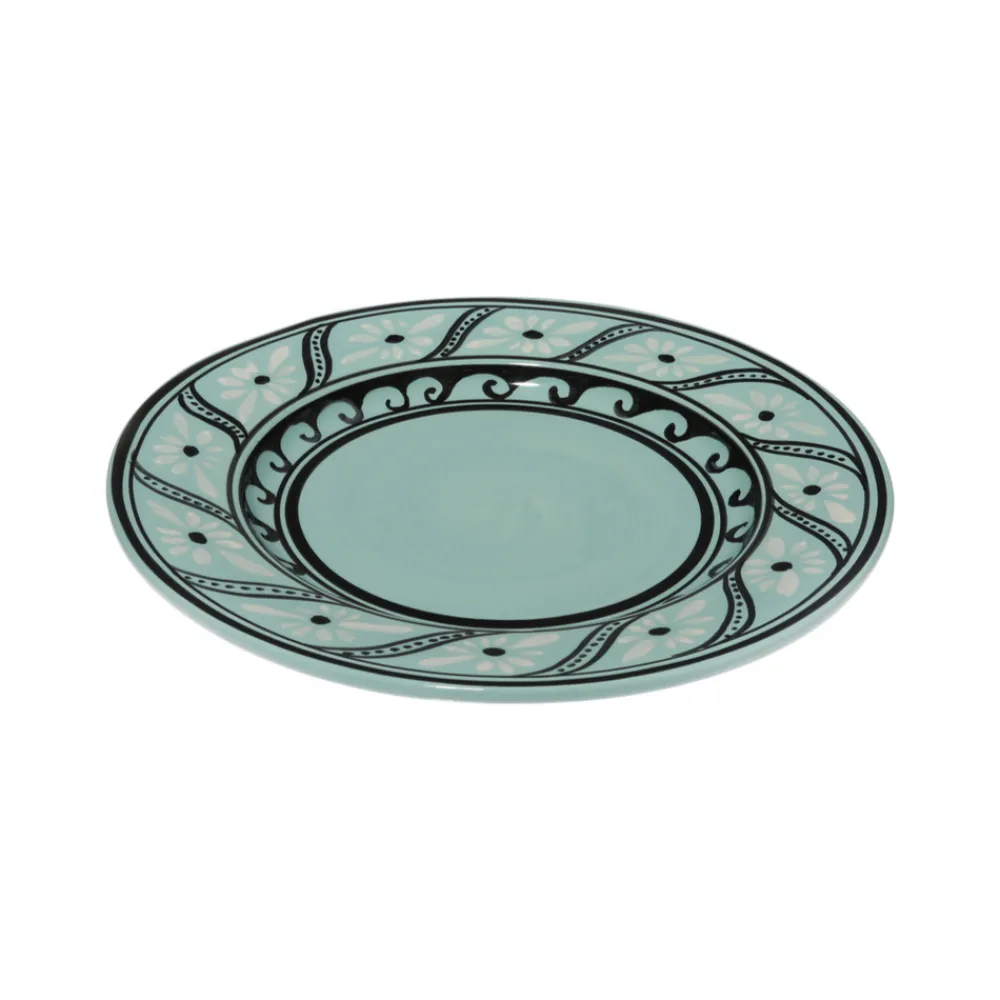 Carolina Irving and Daughters Dinnerware|Gigi Aqua Dinner Plate