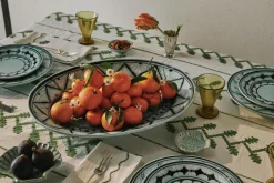 Carolina Irving and Daughters Dinnerware|Gigi Aqua Oval Platter