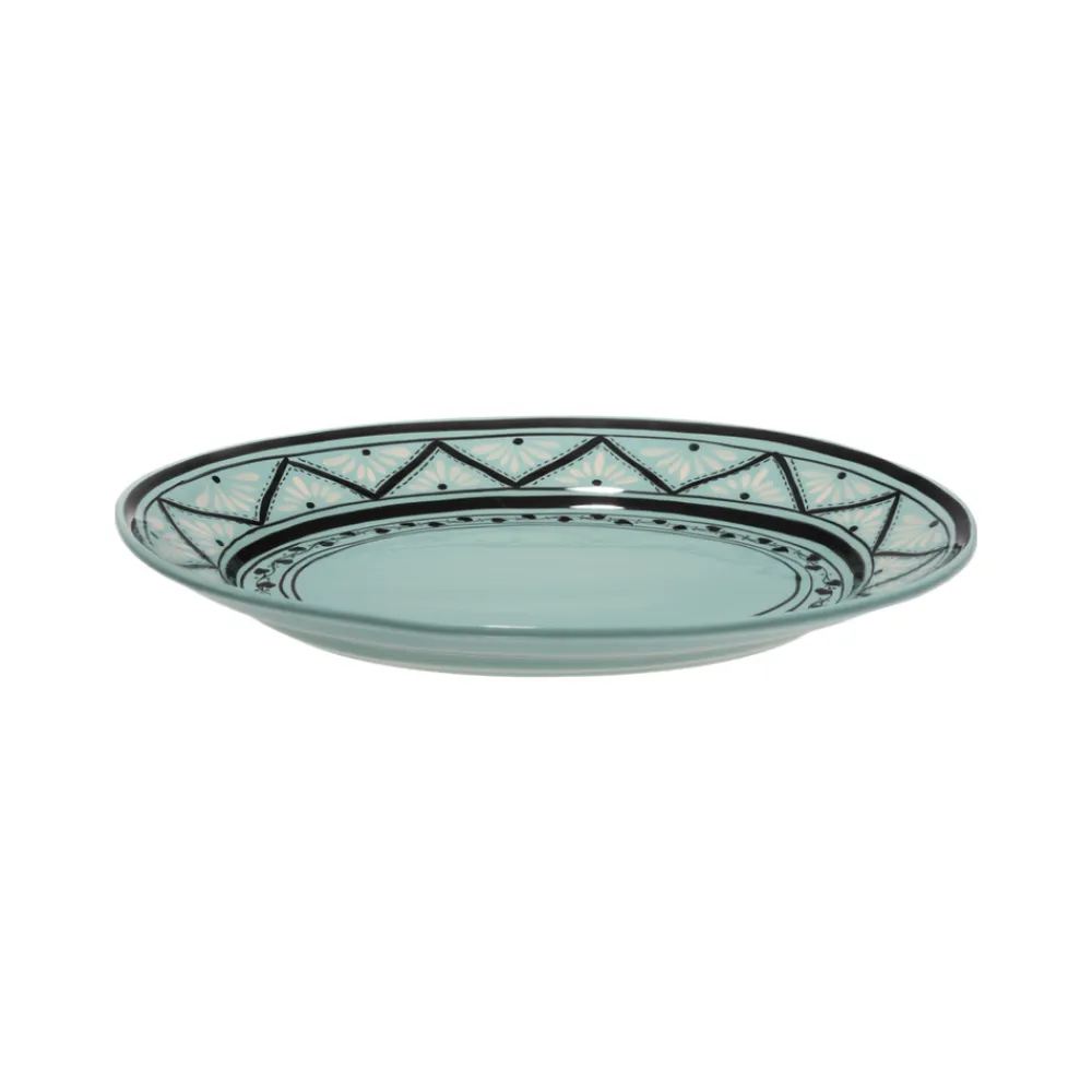 Carolina Irving and Daughters Dinnerware|Gigi Aqua Oval Platter