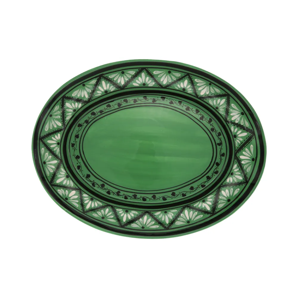 Carolina Irving and Daughters Dinnerware|Gigi Green Oval Platter