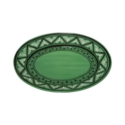 Carolina Irving and Daughters Dinnerware|Gigi Green Oval Platter