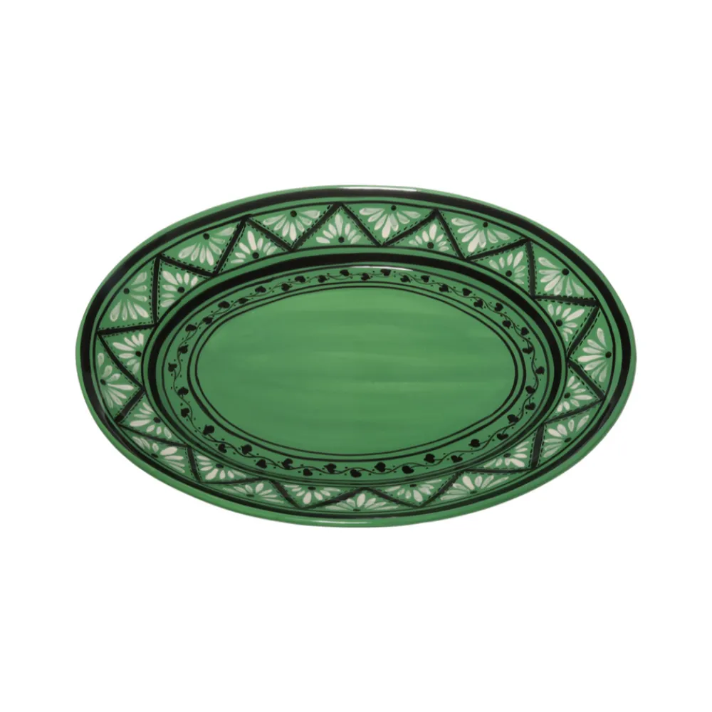 Carolina Irving and Daughters Dinnerware|Gigi Green Oval Platter