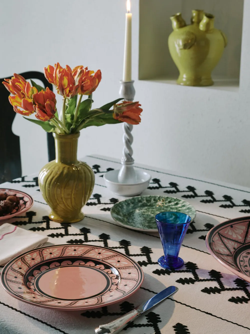 Carolina Irving and Daughters Dinnerware|Gigi Pink Dessert Plate