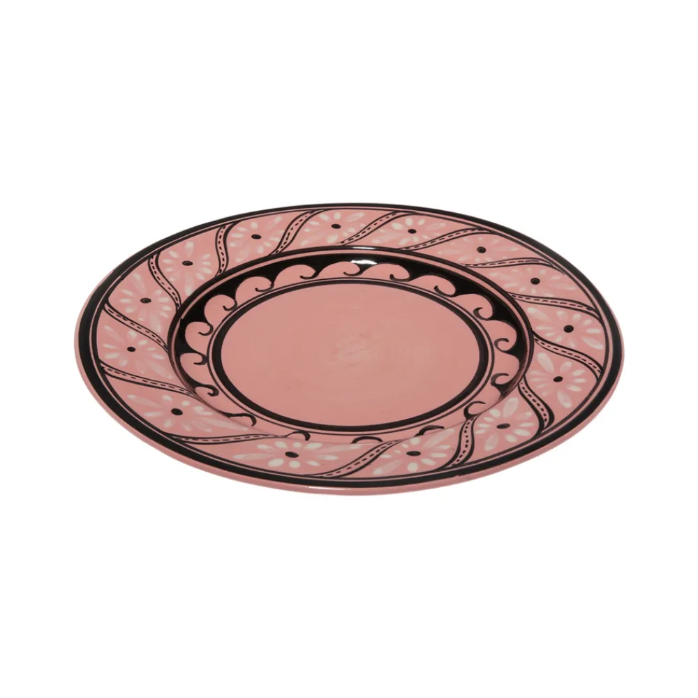 Carolina Irving and Daughters Dinnerware|Gigi Pink Dinner Plate