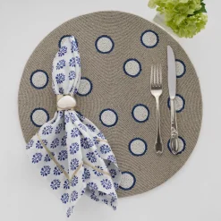 Joanna Buchanan Place Settings & Linens|Gilt Edge Shell Napkin Rings, Mother of Pearl, Set of Two